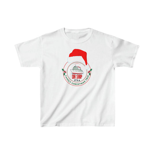 OH SHIP It's a Family Christmas Trip - Kids Heavy Cotton™ Tee